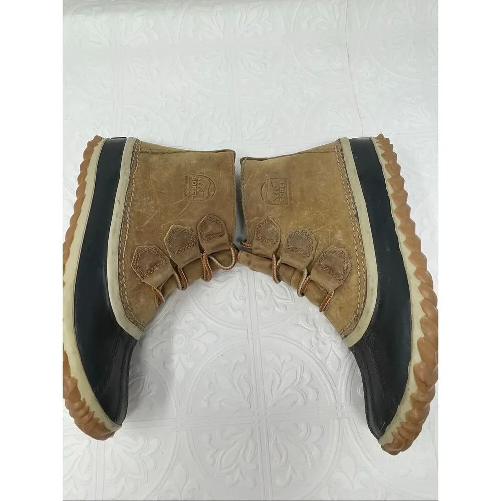 Sorel Out 'N About Waterproof Leather Duck Boots Sz 5.5
